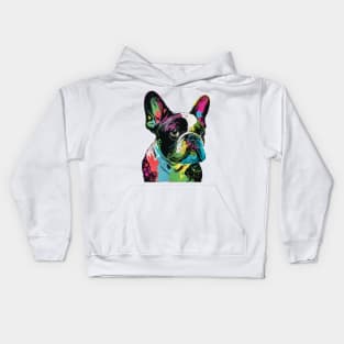 POP ART French Bulldog Puppy Dog Kids Hoodie